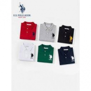 U.S POLO ASSN 男士全珠地棉 美式休闲Polo衫