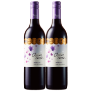 澳洲进口！ALDI奥乐齐 CLAIRE CREEK梅尔诺干红葡萄酒750ml*2支 券后58元包邮