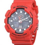 Casio 卡西欧 男士运动手表 GA-100B-7AER 红色