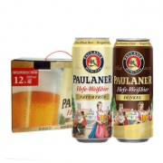 京东PLUS会员：PAULANER 保拉纳 啤酒混合装礼盒 500ml*12罐 *2件 142.4元包邮（立减）