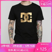 帅炸了 美国潮牌 DC 经典款 男女 圆领T恤 烫金Logo
