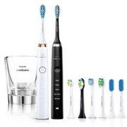 2只、8刷头+1水杯，Philips飞利浦 Sonicare hx9392/39 DiamondClean 金色 & 黑色电动牙刷
