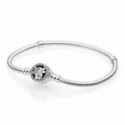 PANDORA 潘多拉 590744CZ 925银 诗花绽放镂空手链