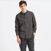 卖完下架：UNIQLO 优衣库 419033 男装 法兰绒立领衬衫(长袖)