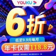 优酷vip黄金会员 12个月