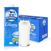 德运（Devondale）全脂高钙纯牛奶 1L*10盒