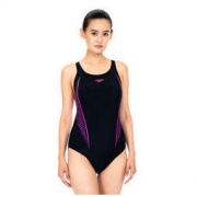 速比涛（Speedo） 新款可视塑身 女士连体游泳衣 女式泳装 显瘦 小胸聚拢 浅桃红 36码