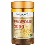 澳洲进口 Healthy Care 金装高浓度 天然黑蜂胶软胶囊 200粒
