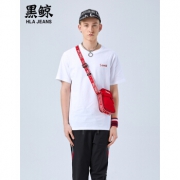 黑鲸 CNTBJ29126A 男款字母印花短袖 *2件 87.36元（合43.68元/件）