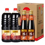 李锦记 酱油醋 锦珍生抽1.9L*2瓶+醇酿陈醋500ml*2瓶 礼盒装 *4件