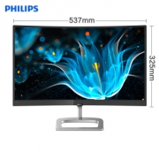 PHILIPS 飞利浦 328E9FJSB 31.5英寸 VA显示器 （2560×1440、1800R、122.6%sRGB） 1169元包邮（下单立减）