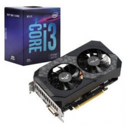 华硕（ASUS）TUF-GTX1660-O6G-GAMING显卡+ 英特尔（Intel）i3 9100F 酷睿四核 盒装CPU 套装
