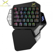 DeLUX 多彩 绝地枪神 T9X 王座版 单手机械键盘（BOX轴、RGB）
