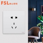 FSL 佛山照明 i1系列五孔插座 （3只装）