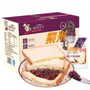 好吃主义 夹心紫米面包550g 5片装 12天短保质期 数量正好