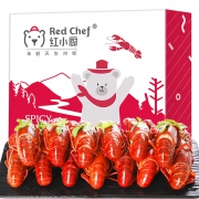 红小厨 麻辣小龙虾即食虾尾冷冻 3.6斤盒装 净重1000g *2件 119.9元包邮（下单立减）