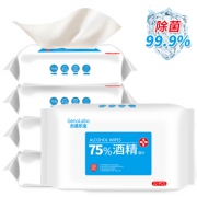 杰诺乐宝 Geno Labo 75%酒精 湿巾22片*5 *3件 102.9元包邮（合34.3元/件）