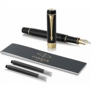 中亚Prime会员： PARKER 派克 Duofold International 世纪精装 黑金 小豆腐 18K M尖