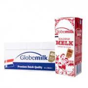 荷高(Globemilk)  脱脂纯牛奶200ml*24整箱装