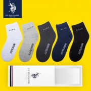 U.S. Polo Assn. 美国马球协会 男士中筒棉袜 5双