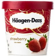 限地区：Häagen·Dazs 哈根达斯 草莓口味 冰淇淋 100ml/杯 *7件 129元包邮（双重优惠）