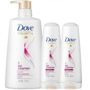 百亿补贴：Dove 多芬 修护洗发乳 700ml+护发素 195ml*2瓶