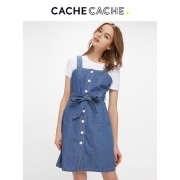 Cache Cache 捉迷藏 9377002428 背带牛仔裙 84.4元