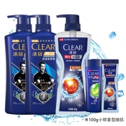 CLEAR 清扬男士运动专研套装（洗发露冰爽型500g*2+运动沐浴露600g*1+100g*2) *2件 +凑单品