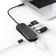 HONGDAK 七合一Type-C扩展坞（USB3.0*3+HDMI+TF/SD+87W PD供电） 99元包邮（需用券）