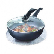 HIGHCOOK 韩库 黑金系列 HJ001-ZY 麦饭石平底炒锅 30cm