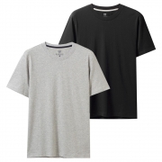 GIORDANO 佐丹奴 01247004 男士短袖T恤两件装 低至55.92元