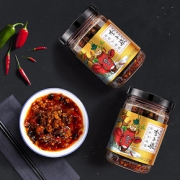 李子柒杏鲍菇牛肉酱香辣拌饭拌面酱下饭杂酱面辣椒酱220g*2