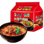康师傅  经典红烧牛肉面 5连包