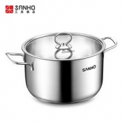 SANHO 三禾 燃气电磁炉通用不锈钢汤锅 20cm