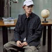 Tonlion 唐狮 624410015416 男士工装衬衫外套