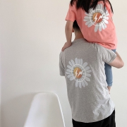 小雏菊 纯棉！亲子装夏款宽松短袖T恤 券后￥19