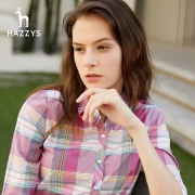Hazzys 哈吉斯 ASCSK19BK25Y 韩版格子女士衬衫 666元包邮