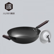 非物质文化遗产 铸味 轻铸铁平底炒锅 30cm