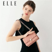 ELLE 女包 斜挎包 小香风 菱格 链条包 单肩包
