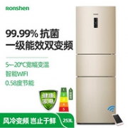 一级能效+双变频+风冷无霜：Ronshen 容声 BCD-253WD16NPA 253升 三门冰箱