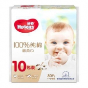 HUGGIES 好奇 婴儿棉柔巾 80抽*10包*3件