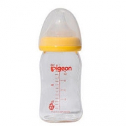 pigeon 贝亲 AA73 宽口径玻璃奶瓶160ml（黄色） *6件