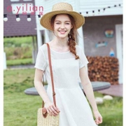 阿依莲 162283A228 荷叶边连衣裙 *2件
