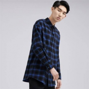10日0点： GXG 173103060 男士格纹长袖衬衫