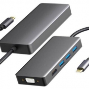 SAMZHE 山泽 Type-C扩展坞（USB3.0*3+HDMI+VGA）