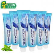 京东PLUS会员：LION 狮王 Fresh White 冰爽亮白牙膏 冰凉薄荷 160g*6支装 +凑单品 54.6元（需用券）