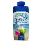 54元包邮！马来西亚进口 COWA清甜椰子水330ml*12瓶整箱 需用25元优惠券（折合4.5元/瓶）