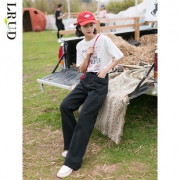 LRUD  3AG2792# 女士黑色牛仔裤 69.9元