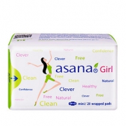 阿莎娜迷你卫生巾女日用夜用护垫姨妈巾进口 *3件
