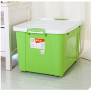 Citylong 禧天龙 大号储物箱 带滑轮整理箱 绿色 75L *4件